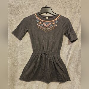 Oshkosh B'gosh Dress, Size 8, Navy, Aztec Pattern, 100 % Cotton, Embroidery